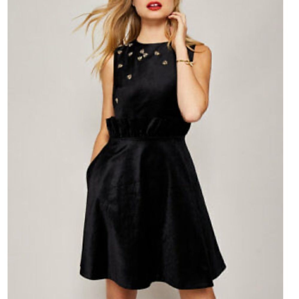 TED BAKER London QUEEN BEE Ruffle Waist Dress TB 3/ US 8-10
